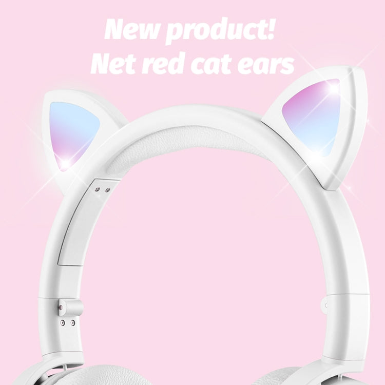 BK9 HiFi 7.1 Surround Sound Cat Claw Luminous Cat Ear Bluetooth Gaming Headset with Mic(White) - Multimedia Headset by PMC Jewellery | Online Shopping South Africa | PMC Jewellery | Buy Now Pay Later Mobicred