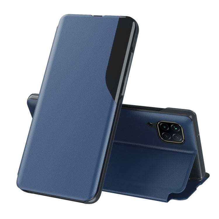 For Samsung Galaxy A22 5G Attraction Flip Holder Leather Phone Case(Blue) - Galaxy Phone Cases by PMC TechLife | Online Shopping South Africa | PMC TechLife