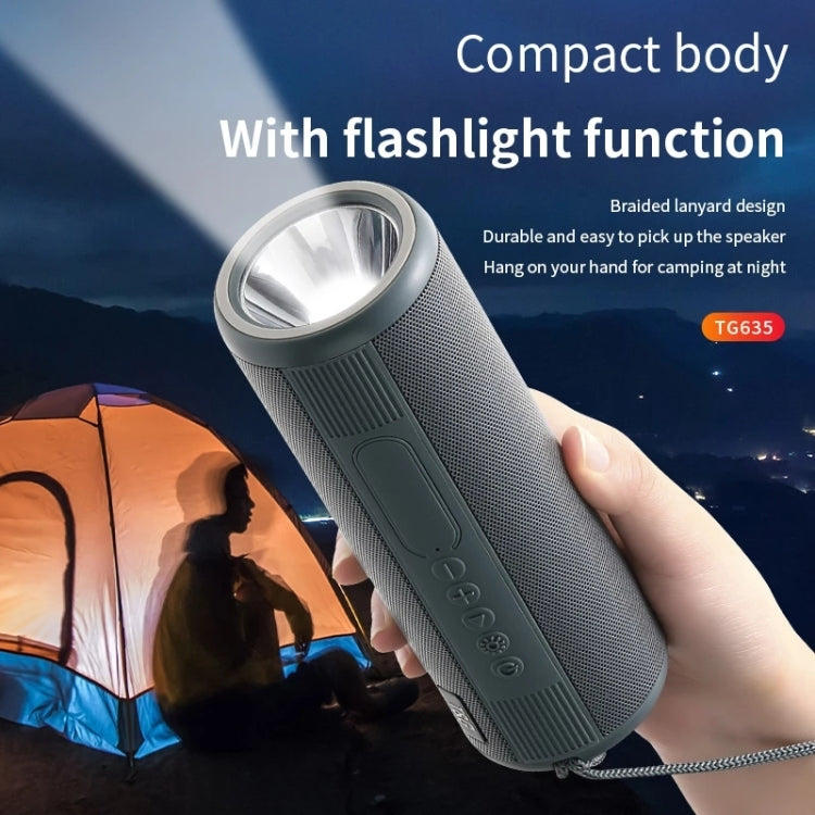 T&G TG635 Portable Outdoor Waterproof Bluetooth Speaker with Flashlight Function(Blue) - Waterproof Speaker by T&G | Online Shopping South Africa | PMC Jewellery | Buy Now Pay Later Mobicred