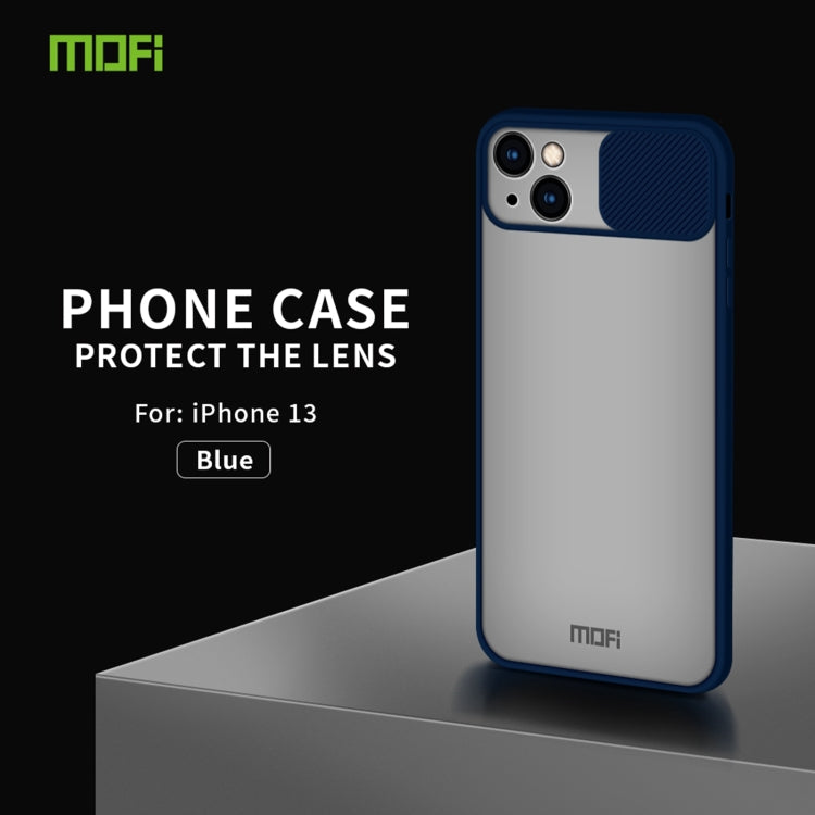 For iPhone 13 MOFI Translucent Frosted PC + TPU Phone Case(Blue) - free shipping - PMC TechLife - Order now!