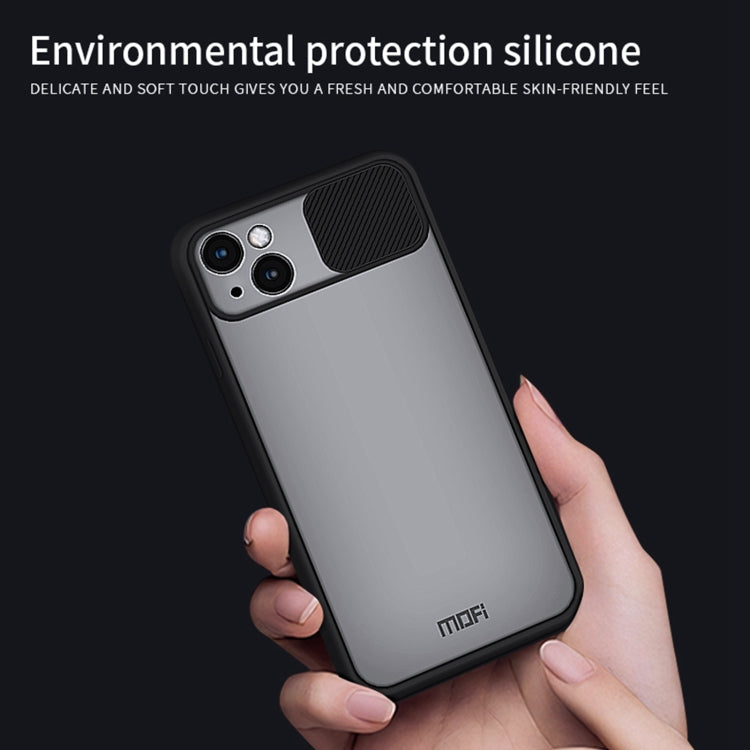 For iPhone 13 MOFI Translucent Frosted PC + TPU Phone Case(Blue) - free shipping - PMC TechLife - Order now!