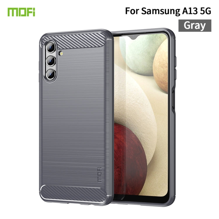 For Samsung Galaxy A13 5G MOFI Gentleness Series Brushed Texture Carbon Fiber Soft TPU Case(Gray) - Galaxy Phone Cases by MOFI | Online Shopping South Africa | PMC Jewellery