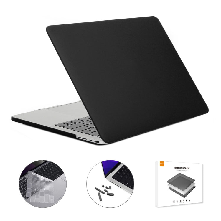 ENKAY Hat-Prince 3 in 1 Matte Laptop Protective Case + TPU Keyboard Film + Anti-dust Plugs Set for MacBook Pro 14.2 inch A2442 2021/A2779 2023, Version:EU Version(Black) - MacBook Pro Cases by ENKAY | Online Shopping South Africa | PMC Jewellery | Buy Now Pay Later Mobicred