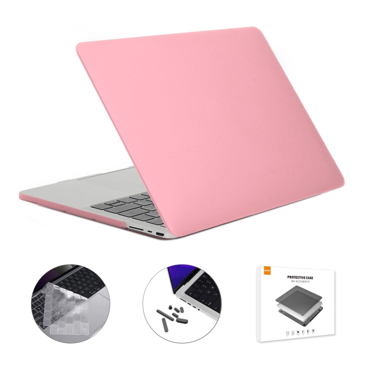 ENKAY Hat-Prince 3 in 1 Matte Laptop Protective Case + TPU Keyboard Film + Anti-dust Plugs Set for MacBook Pro 14.2 inch A2442 2021/A2779 2023, Version:EU Version(Pink) - MacBook Pro Cases by ENKAY | Online Shopping South Africa | PMC Jewellery | Buy Now Pay Later Mobicred