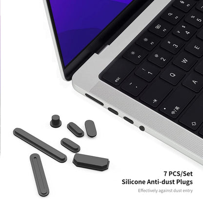 ENKAY Hat-Prince 3 in 1 Matte Laptop Protective Case + TPU Keyboard Film + Anti-dust Plugs Set for MacBook Pro 16.2 inch A2485 2021/A2880 2023, Version:EU Version(White) - MacBook Pro Cases by ENKAY | Online Shopping South Africa | PMC Jewellery | Buy Now Pay Later Mobicred