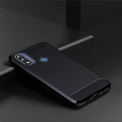 For Motorola Moto G Pure 2021 MOFI Gentleness Series Brushed Texture Carbon Fiber Soft TPU Case(Blue) - Motorola Cases by MOFI | Online Shopping South Africa | PMC Jewellery