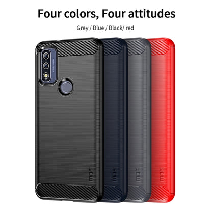 For Motorola Moto G Pure 2021 MOFI Gentleness Series Brushed Texture Carbon Fiber Soft TPU Case(Red) - Motorola Cases by MOFI | Online Shopping South Africa | PMC Jewellery