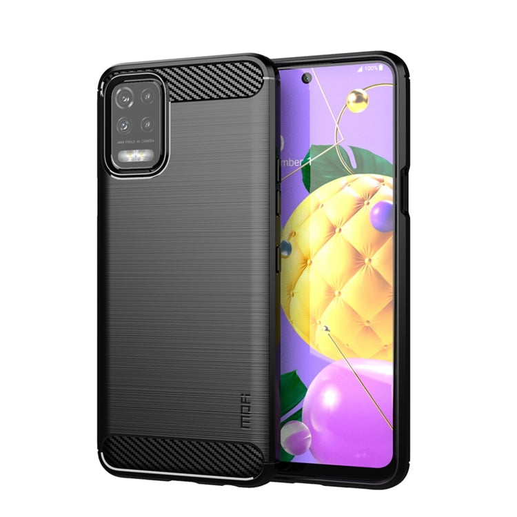 For LG K52 / K62 / K62+ / Q52 / Q62  MOFI Gentleness Brushed Carbon Fiber Soft TPU Case(Black) - LG by MOFI | Online Shopping South Africa | PMC Jewellery | Buy Now Pay Later Mobicred