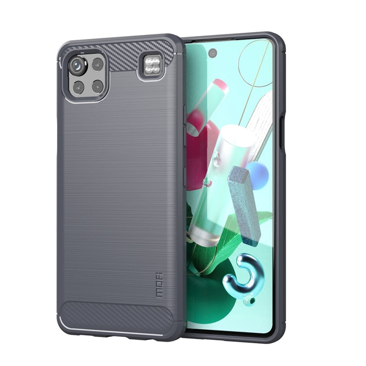 For LG K92 MOFI Gentleness Brushed Carbon Fiber Soft TPU Case(Gray) - LG Cases by MOFI | Online Shopping South Africa | PMC TechLife | Buy Now Pay Later Mobicred