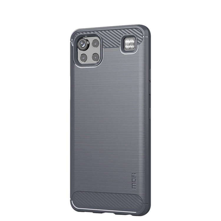 For LG K92 MOFI Gentleness Brushed Carbon Fiber Soft TPU Case(Gray) - LG Cases by MOFI | Online Shopping South Africa | PMC TechLife | Buy Now Pay Later Mobicred