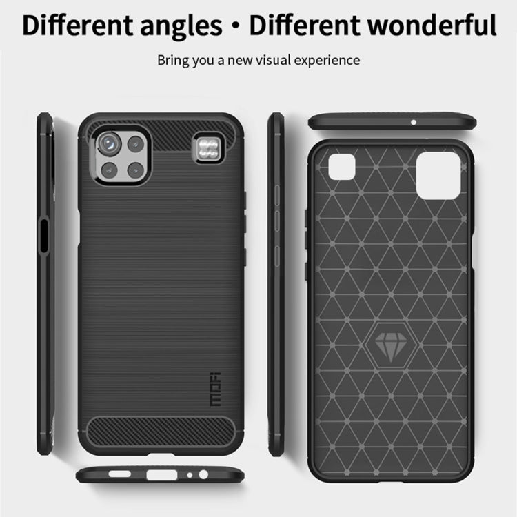 For LG K92 MOFI Gentleness Brushed Carbon Fiber Soft TPU Case(Gray) - LG Cases by MOFI | Online Shopping South Africa | PMC TechLife | Buy Now Pay Later Mobicred