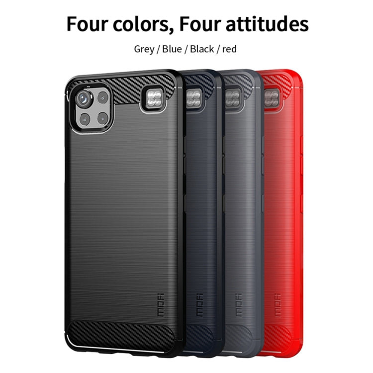 For LG K92 MOFI Gentleness Brushed Carbon Fiber Soft TPU Case(Gray) - LG Cases by MOFI | Online Shopping South Africa | PMC TechLife | Buy Now Pay Later Mobicred