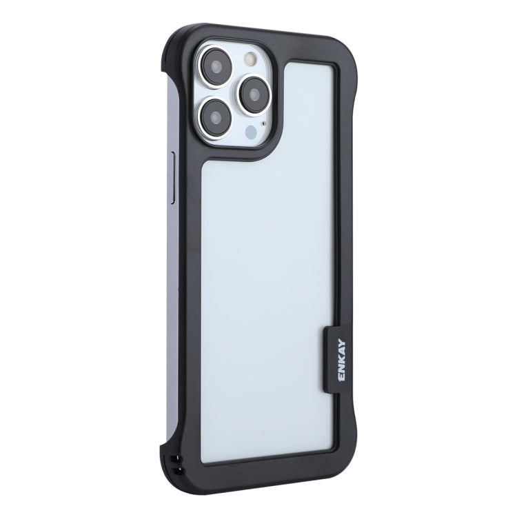 For iPhone 13 Pro ENKAY Frameless Hollow Shockproof PC Case (Black) - iPhone 13 Pro Cases by ENKAY | Online Shopping South Africa | PMC Jewellery | Buy Now Pay Later Mobicred