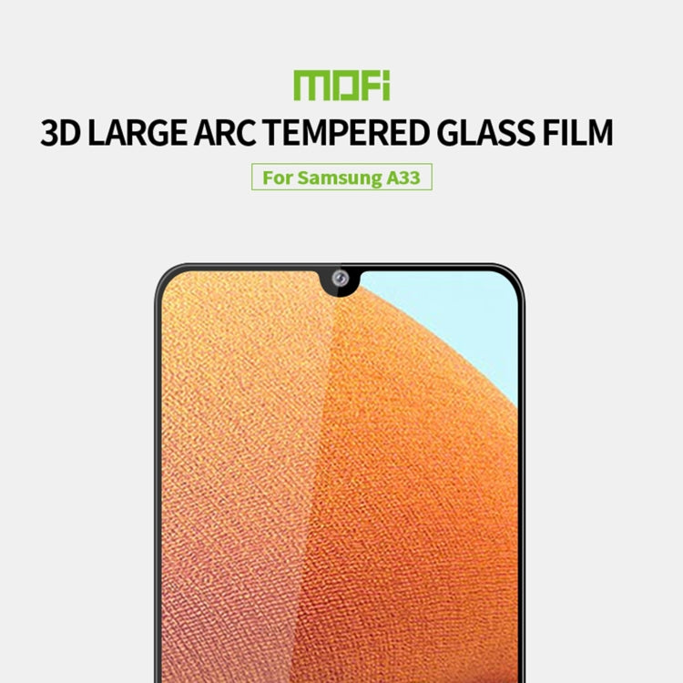 For Samsung Galaxy A33 5G MOFI 9H 3D Explosion-proof Tempered Glass Film(Black) - Galaxy Tempered Glass by MOFI | Online Shopping South Africa | PMC TechLife | Buy Now Pay Later Mobicred