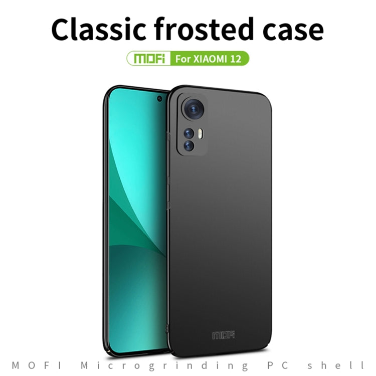 For Xiaomi 12 / 12X MOFI Frosted PC Ultra-thin Hard Phone Case(Black) - Xiaomi Cases by MOFI | Online Shopping South Africa | PMC Jewellery