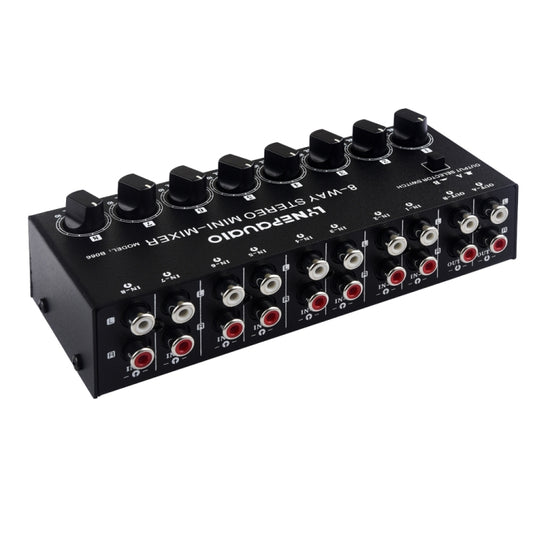 B066 Mini Stereo 8 Channel RCA Non Source Sound Passive Mixer, No Power Supply -  by PMC Jewellery | Online Shopping South Africa | PMC Jewellery | Buy Now Pay Later Mobicred