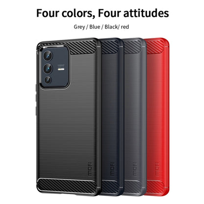 For vivo V23 Pro /S12 Pro MOFI Gentleness Series Brushed Texture Carbon Fiber Soft TPU Phone Case(Black) - vivo Cases by MOFI | Online Shopping South Africa | PMC Jewellery