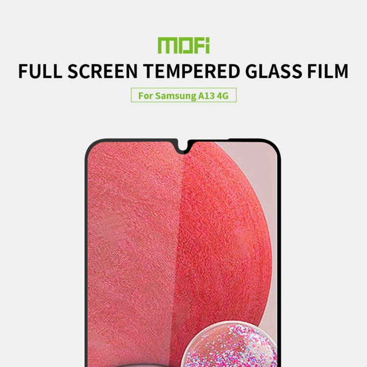 For Samsung Galaxy A13 4G MOFI 9H 2.5D Full Screen Tempered Glass Film(Black) -  by MOFI | Online Shopping South Africa | PMC Jewellery