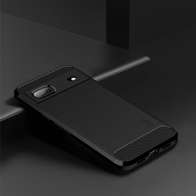 For Google pixel 7 5G MOFI Gentleness Series Brushed Texture Carbon Fiber TPU Phone Case(Black) - Google Cases by MOFI | Online Shopping South Africa | PMC Jewellery