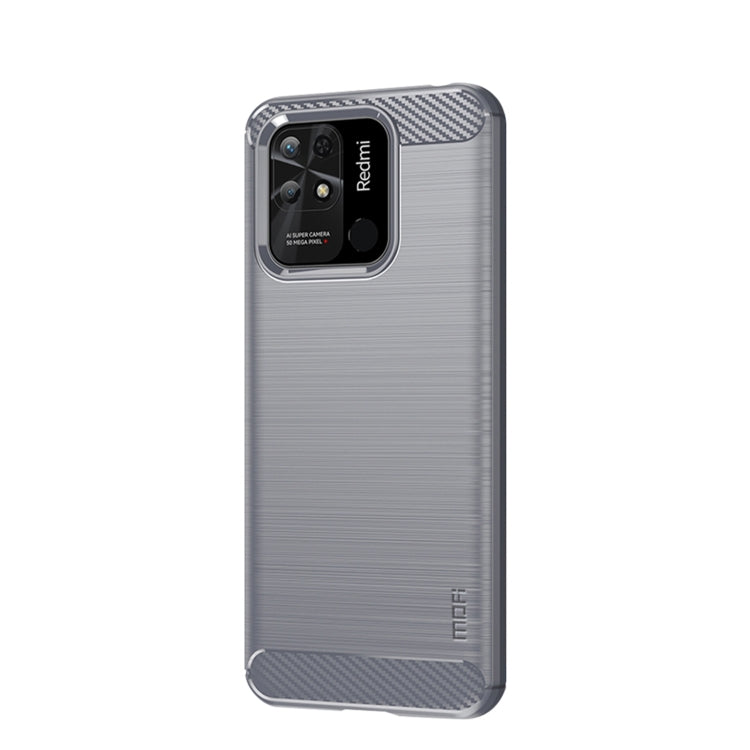 For Xiaomi Redmi 10C MOFI Gentleness Brushed Carbon Fiber Soft TPU Case(Gray) - Xiaomi Cases by MOFI | Online Shopping South Africa | PMC Jewellery | Buy Now Pay Later Mobicred