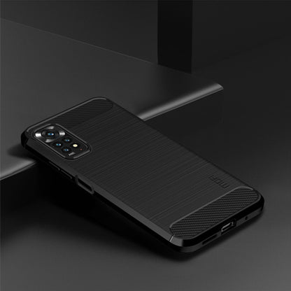 For Xiaomi Redmi Note 11 4G Global / Note 11S 4G MOFI Gentleness Brushed Carbon Fiber TPU Case(Black) - Xiaomi Cases by MOFI | Online Shopping South Africa | PMC Jewellery