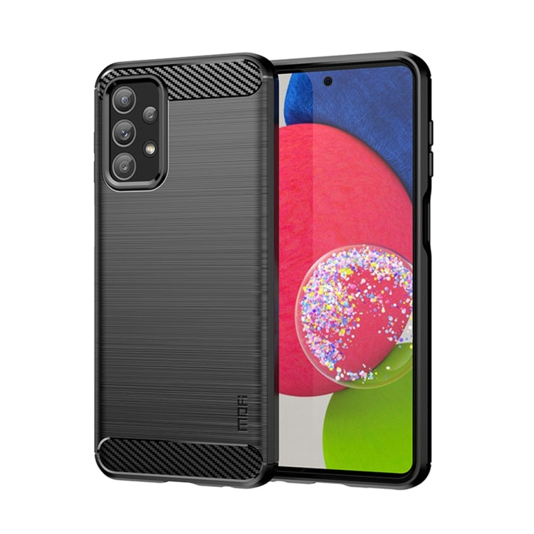 For Samsung Galaxy A23 / M23 / F23 MOFI Gentleness Series Brushed Texture Carbon Fiber Soft TPU Case(Black) - Galaxy Phone Cases by MOFI | Online Shopping South Africa | PMC Jewellery | Buy Now Pay Later Mobicred