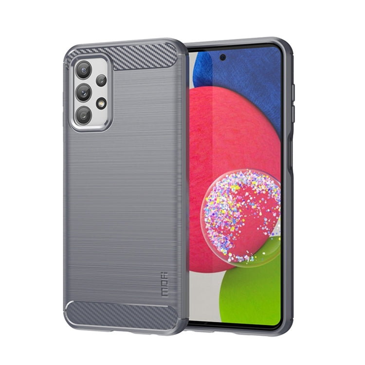 For Samsung Galaxy A23 / M23 / F23 MOFI Gentleness Series Brushed Texture Carbon Fiber Soft TPU Case(Gray) - Galaxy Phone Cases by MOFI | Online Shopping South Africa | PMC Jewellery | Buy Now Pay Later Mobicred