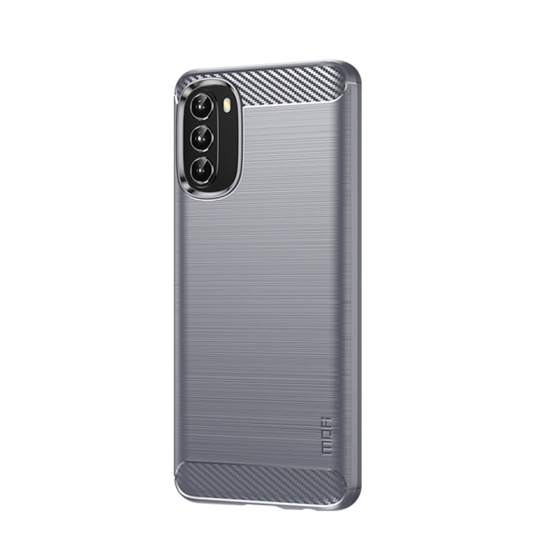 For Motorola Moto G 5G 2022 MOFI Gentleness Series Brushed Texture Carbon Fiber TPU Phone Case(Gray) - Motorola Cases by MOFI | Online Shopping South Africa | PMC Jewellery