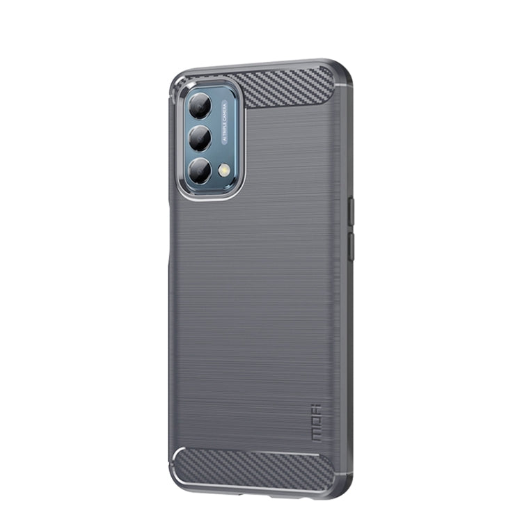 For Oneplus Nord N200 5G MOFI Gentleness Series Brushed Texture Carbon Fiber Soft TPU Phone Case(Gray) - OnePlus Cases by MOFI | Online Shopping South Africa | PMC Jewellery