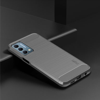 For Oneplus Nord N200 5G MOFI Gentleness Series Brushed Texture Carbon Fiber Soft TPU Phone Case(Gray) - OnePlus Cases by MOFI | Online Shopping South Africa | PMC Jewellery