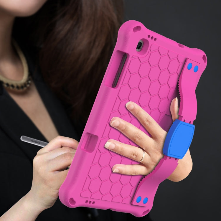 For Lenovo X306 / X606 / K10 Honeycomb EVA + PC Shockproof Tablet Case with Strap(Rose Red+Blue) - Lenovo by PMC TechLife | Online Shopping South Africa | PMC TechLife | Buy Now Pay Later Mobicred