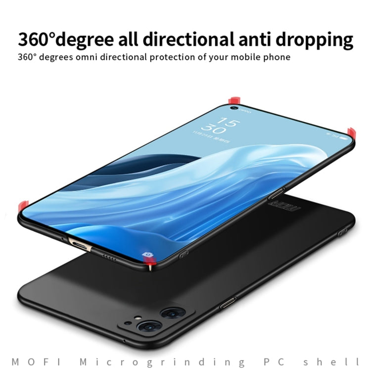 For OPPO Reno7 SE MOFI Frosted PC Ultra-thin Hard Case(Black) - OPPO Cases by MOFI | Online Shopping South Africa | PMC TechLife