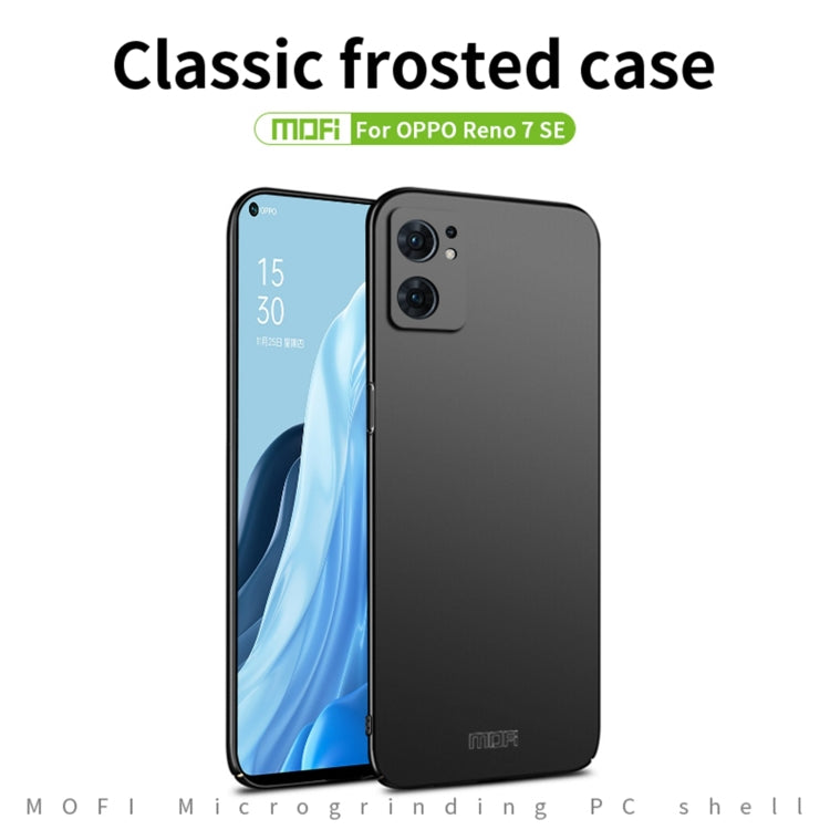 For OPPO Reno7 SE MOFI Frosted PC Ultra-thin Hard Case(Blue) - OPPO Cases by MOFI | Online Shopping South Africa | PMC Jewellery