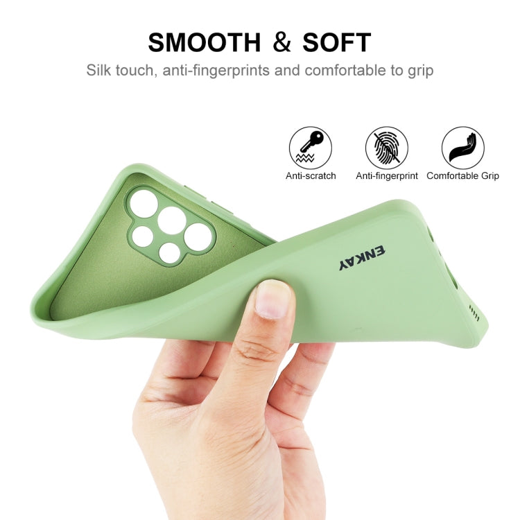 For Samsung Galaxy A32 5G ENKAY Liquid Silicone Soft Shockproof Phone Case(Beige) - Galaxy Phone Cases by ENKAY | Online Shopping South Africa | PMC TechLife