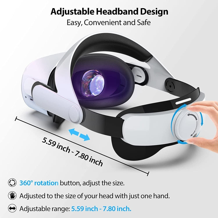 For Oculus Quest2 VR Glasses Decompression Comfort Adjustable Replacement Headset - VR Accessories by PMc TechLife | Online Shopping South Africa | PMc TechLife | Buy Now Pay Later Mobicred