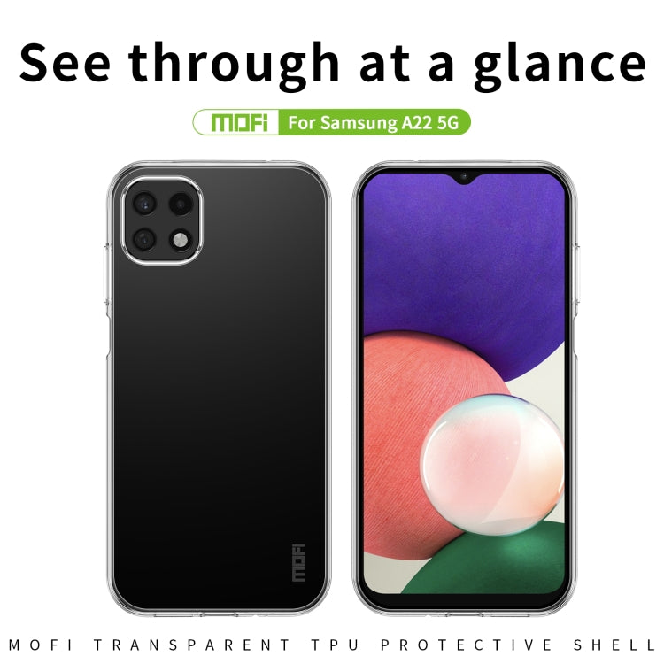 For Samsung Galaxy A22 5G MOFI Ming Series Ultra-thin TPU Phone Case(Transparent) - Galaxy Phone Cases by MOFI | Online Shopping South Africa | PMC Jewellery