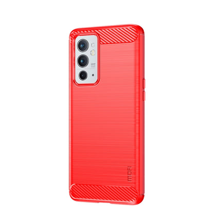 For OnePlus Nord 2T MOFI Gentleness Series Brushed Texture Carbon Fiber Soft TPU Case(Red) - OnePlus Cases by MOFI | Online Shopping South Africa | PMC Jewellery