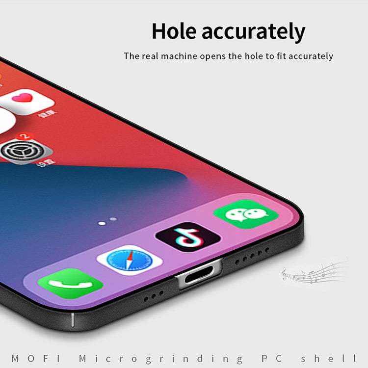 For iPhone 14 MOFI Fandun Series Frosted PC Ultra-thin Phone Case(Gray) - iPhone 14 Cases by MOFI | Online Shopping South Africa | PMC TechLife | Buy Now Pay Later Mobicred