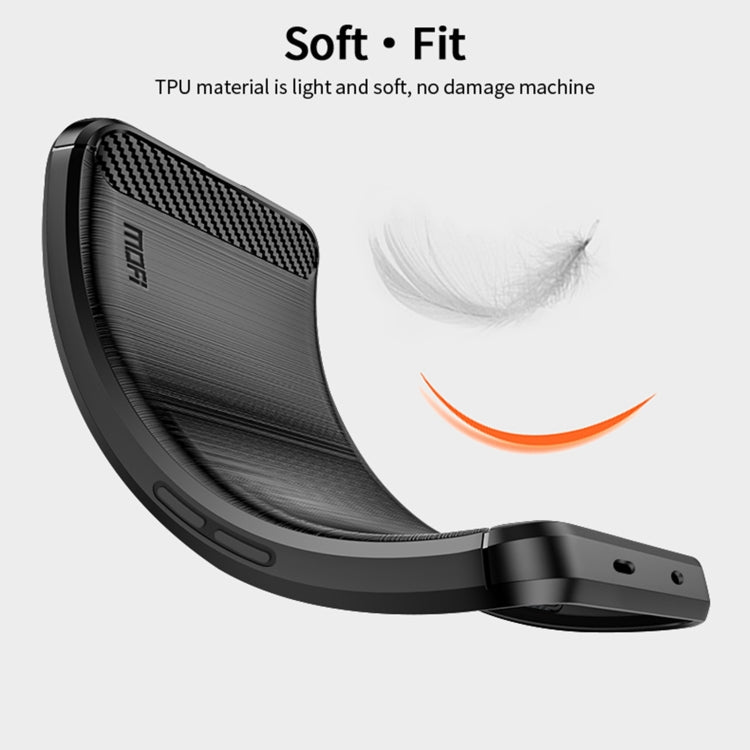 For OnePlus Ace / 10R 5G MOFI Gentleness Series Brushed Texture Carbon Fiber Soft TPU Case(Blue) - OnePlus Cases by MOFI | Online Shopping South Africa | PMC TechLife