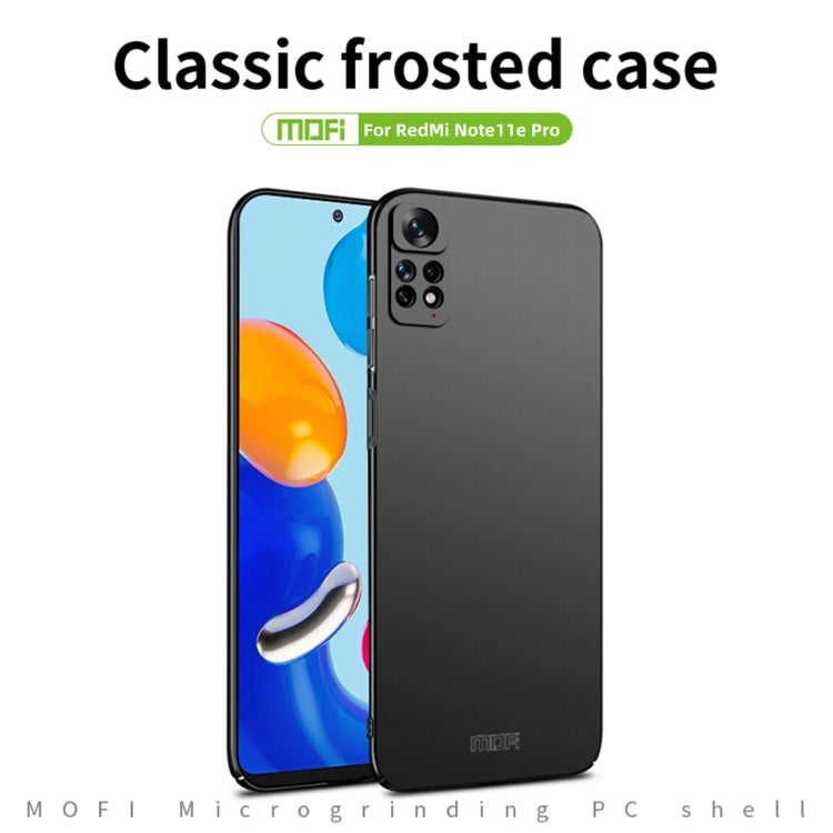 For Xiaomi Redmi Note 11E Pro MOFI Frosted PC Ultra-thin Hard Case(Black) - Xiaomi Cases by MOFI | Online Shopping South Africa | PMC Jewellery