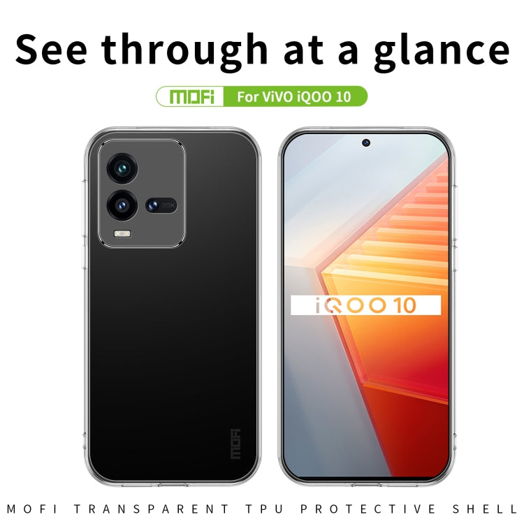 For vivo iQOO 10 MOFI Ming Series Ultra-thin TPU Phone Case(Transparent) - vivo Cases by MOFI | Online Shopping South Africa | PMC Jewellery