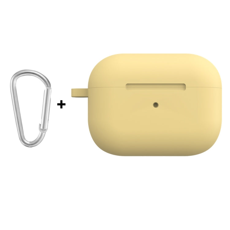 For Apple AirPods Pro 2 2022 ENKAY Thickened Silicone Protective Case with Keychain(Yellow) - For AirPods Pro 2 by ENKAY | Online Shopping South Africa | PMC Jewellery | Buy Now Pay Later Mobicred