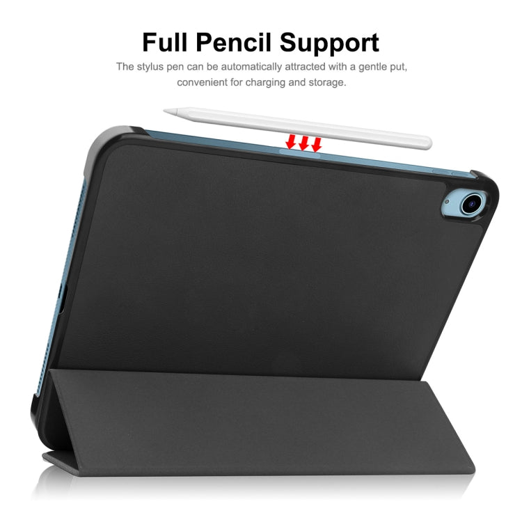 For iPad 2025 / 2022 ENKAY Tri-fold Custer Texture Leather Stand Smart Case(Light Blue) - free shipping - PMc TechLife - Order now!