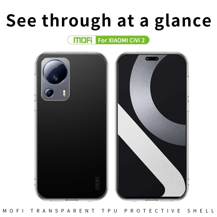For Xiaomi Civi 2 MOFI Ming Series Ultra-thin TPU Phone Case(Transparent) - Xiaomi Cases by MOFI | Online Shopping South Africa | PMC TechLife