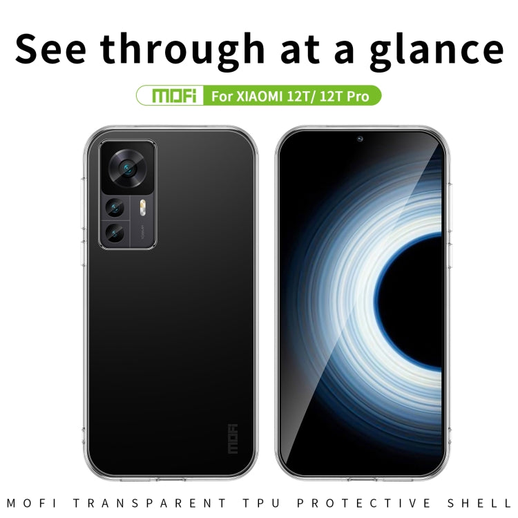 For Xiaomi 12T / 12T Pro MOFI Ming Series Ultra-thin TPU Phone Case(Transparent) - Xiaomi Cases by MOFI | Online Shopping South Africa | PMC Jewellery