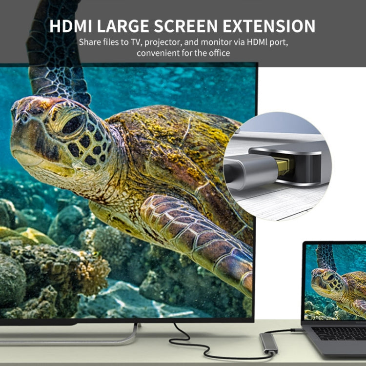 ENKAY Hat-Prince 5 in 1 Type-C Hub 4K HDMI Converter Docking Station USB 3.0 Adapter - free shipping - PMC Jewellery - Order now!