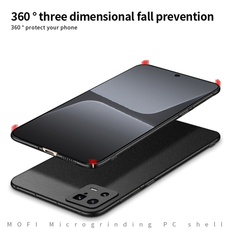 For Xiaomi 13 MOFI Fandun Series Frosted Ultra-thin PC Hard Phone Case(Black) - 13 Pro Cases by MOFI | Online Shopping South Africa | PMC Jewellery