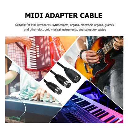 JUNSUNMAY MIDI 2 in 1 Din 5 Pin Male to Dual 2 Pin Female Cable Adapter, Cable Length: 50cm - Microphone Audio Cable & Connector by JUNSUNMAY | Online Shopping South Africa | PMC Jewellery