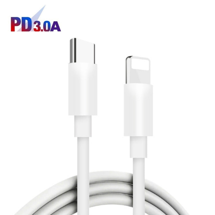 PD04 Type-C + USB Mobile Phone Charger with Type-C to 8 Pin Cable, EU Plug(White) - USB Charger by PMC Jewellery | Online Shopping South Africa | PMC Jewellery | Buy Now Pay Later Mobicred