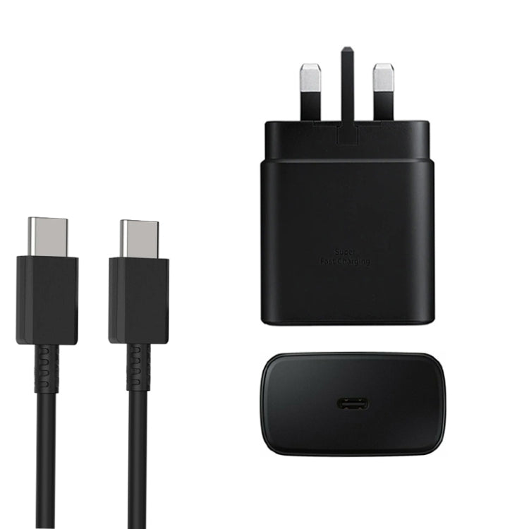 M135 45W USB-C / Type-C Port Fast Charger with 5A Type-C to Type-C Cable, UK Plug(Black) - USB Charger by PMC TechLife | Online Shopping South Africa | PMC TechLife | Buy Now Pay Later Mobicred
